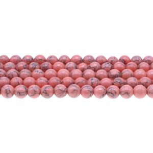 Rose Stabilized Turquoise Round 8mm - Loose Beads