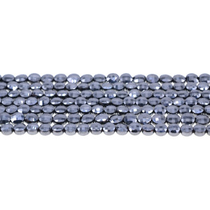 Terahertz Coin Puff Faceted Diamond Cut 6mm x 6mm x 3mm - Loose Beads