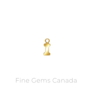 14K Gold Filled - I Letter Charm (8.0mm x 0.5mm Thick) - 2/pack