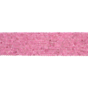 Pink Tourmaline Found Faceted Diamond Cut 2mm - Loose Beads