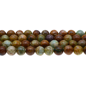 Brown Chrysocolla Round 10mm - Loose Beads