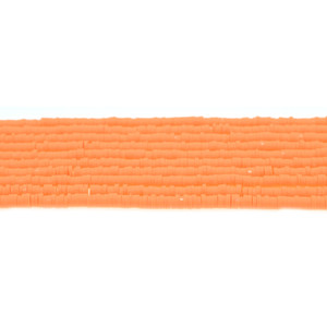 Fimo Polymer Clay Heishi Spacers 4mm Neon Orange - Sold per 4 Strands