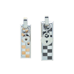 Stainless Steel Couple Pendants (Key/Lock)