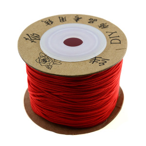 Premium Nylon Macrame Cord 1.0mm - Red (50 Meters)