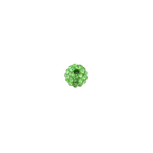 Pave Crystal Beads Peridot 6MM - 6/pack