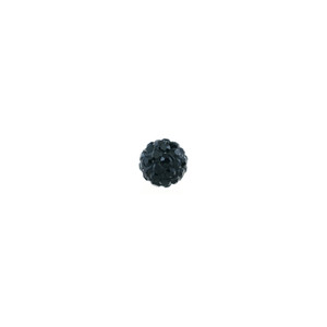 Pave Crystal Beads Jet Black 6MM - 6/pack