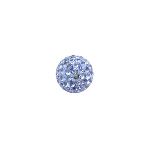 Pave Crystal Beads Light Sapphire 10MM - 6/pack