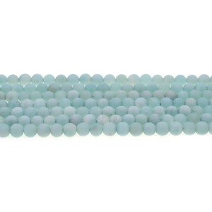 Amazonite Round Frosted 6mm - Loose Beads
