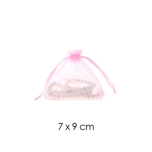 Organza Favor Fabric Bags 7x9cm - 100Pcs/Bundle - Pink
