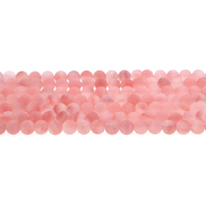 Cherry Quartz Round Frosted 6mm - Loose Beads