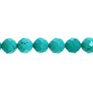 Chinese Turquoise Round Faceted 14mm - Loose Beads
