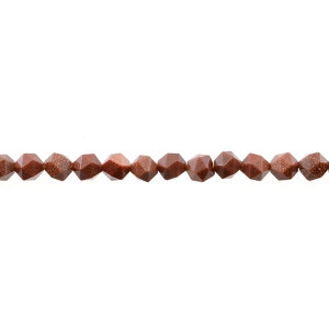 Brown Gold Stone Round Large Cut 8mm - Loose Beads