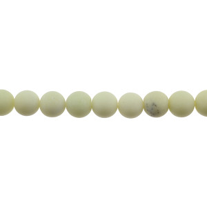 Ivory Jade Round Frosted 12mm - Loose Beads
