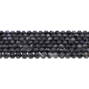 Larvikite Black Labradorite Round 6mm - Loose Beads