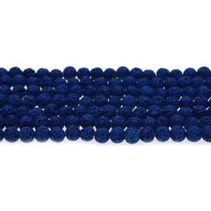 Blue Lava Round 6mm - Loose Beads