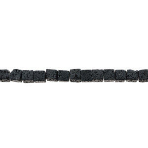 Black Lava Cube 6mm x 6mm x 6mm - Loose Beads