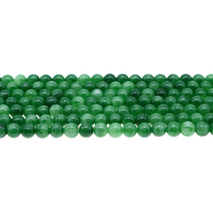 Multi-Colored Green Jade Round 6mm - Loose Beads