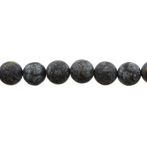 Chinese Snowflakes Obsidian Round Frosted 12mm - Loose Beads