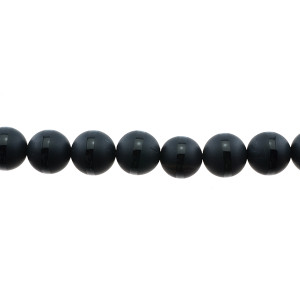 Onyx with Line Round Frosted 12mm - Loose Beads
