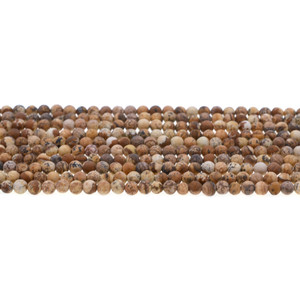 Picture Jasper Round Frosted 4mm - Loose Beads