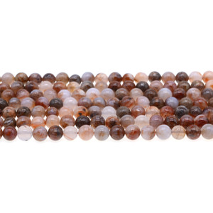 Red Blood Lace Agate Round 6mm - Loose Beads