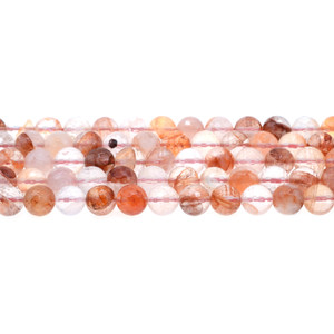 Red Quartz Round Faceted 8mm - Loose Beads