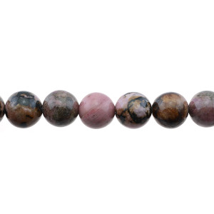 Rhodonite Round 12mm - Loose Beads
