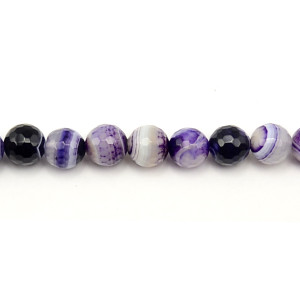 Purple Sardonyx Round Faceted 10mm - Loose Beads