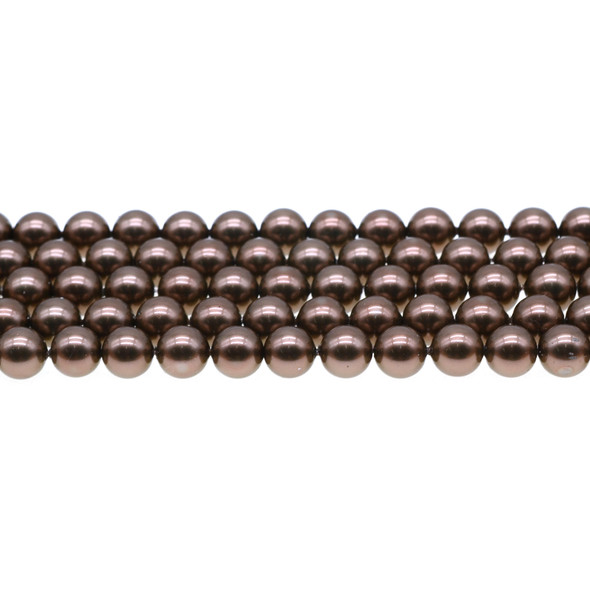 Shell Pearl South Sea Dark Coffee Round 8mm - Loose Beads