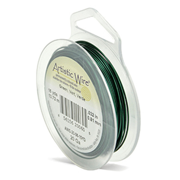 Artistic Wire, 20 Gauge (.81 mm), Green, 15 yd (13.7 m)