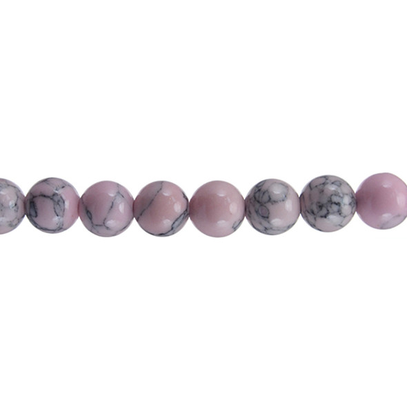 Pink Stabilized Turquoise Round 10mm - Loose Beads
