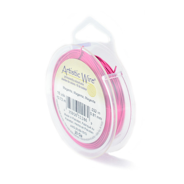 Artistic Wire, 20 Gauge (.81 mm), Magenta, 15 yd (13.7 m)