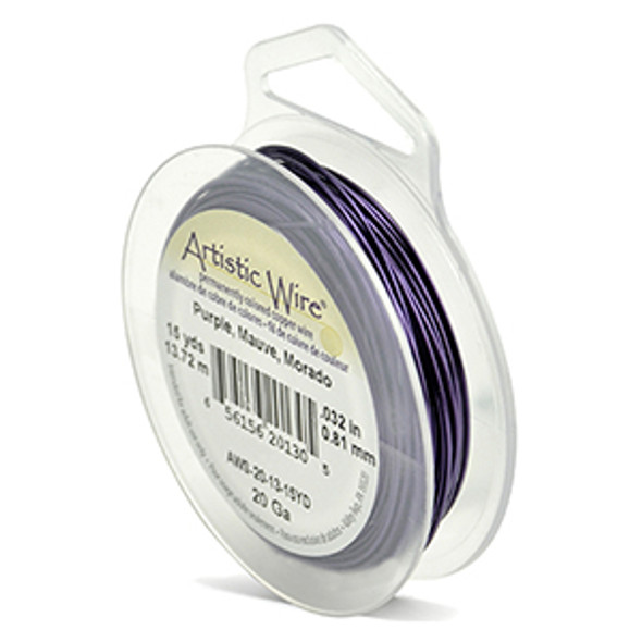 Artistic Wire, 20 Gauge (.81 mm), Purple, 15 yd (13.7 m)