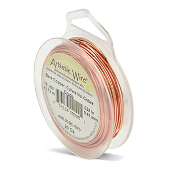 Artistic Wire, 20 Gauge (.81 mm), Bare Copper, 15 yd (13.7 m)