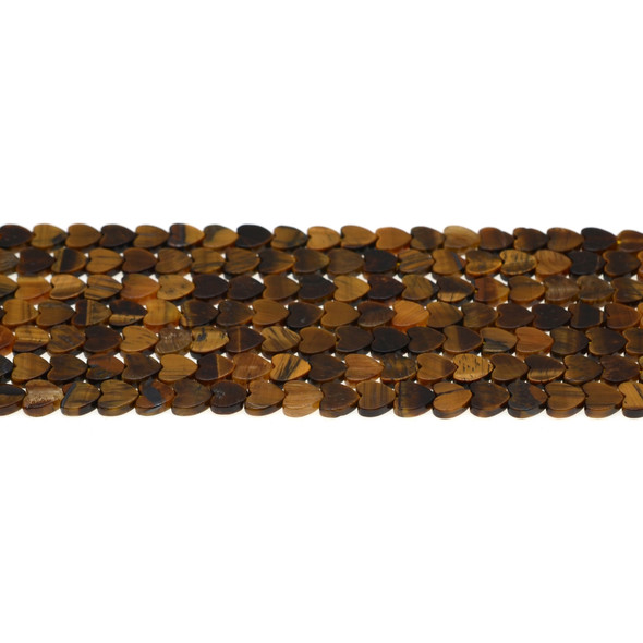 Tiger Eye Heart Flat 6mm x 6mm x 2mm - Loose Beads