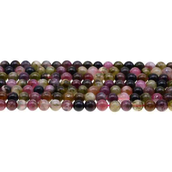 Multicolor Tourmaline A Round 6mm - Loose Beads