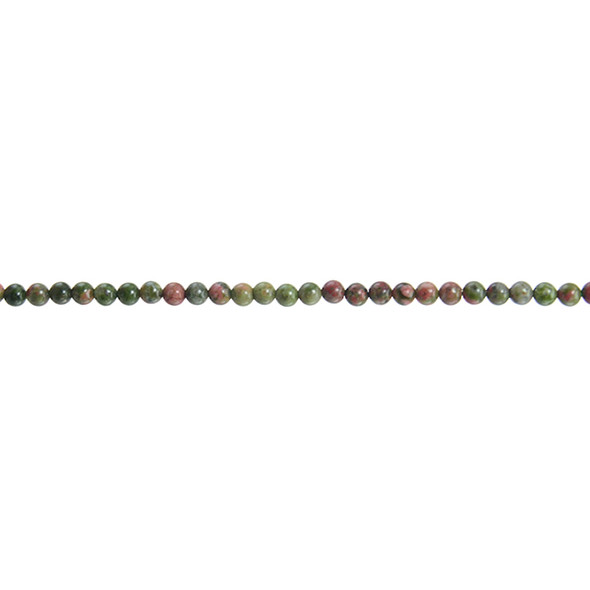 Unakite Round 3mm - Loose Beads