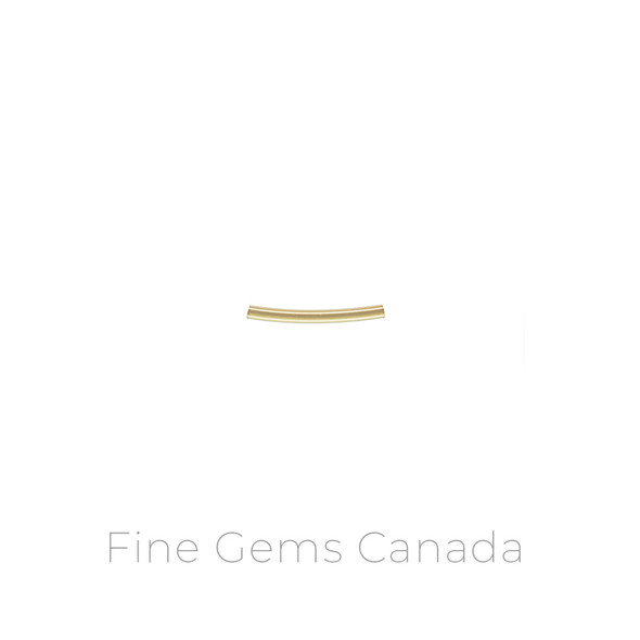 14K Gold Filled - 1.0x10.0mm Curved Tube (0.7mm ID) - 20/Pack