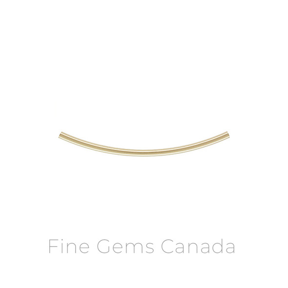 14K Gold Filled - 1.0x25.0mm Curved Tube (0.7mm ID) - 20/Pack
