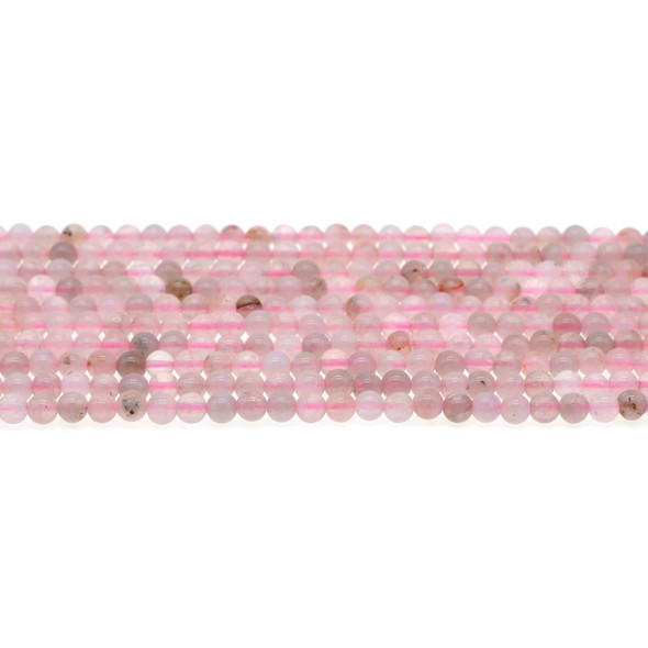 Madagascar Rose Quartz AB Round 4mm - Loose Beads