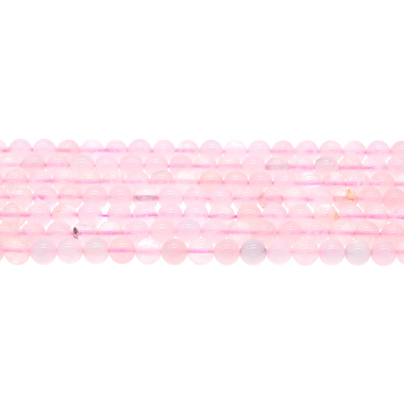 Madagascar Rose Quartz AB Round 6mm - Loose Beads