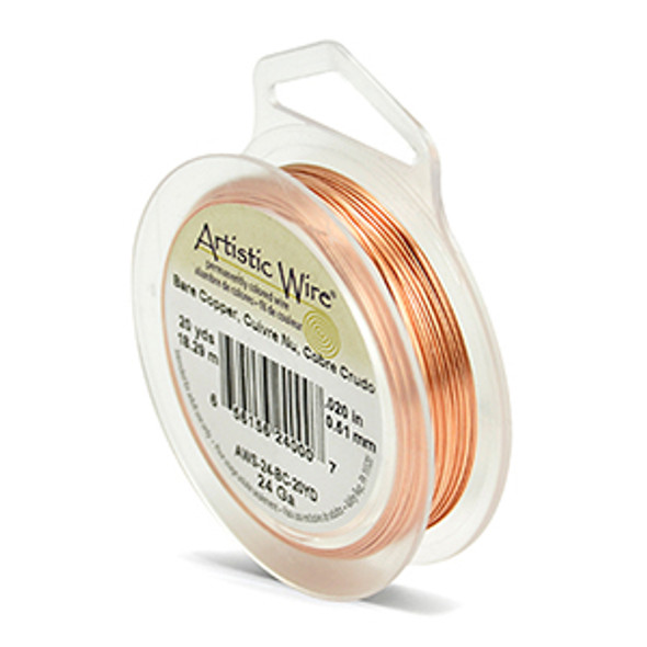 Artistic Wire, 24 Gauge (.51 mm), Bare Copper, 20 yd (18.2 m)