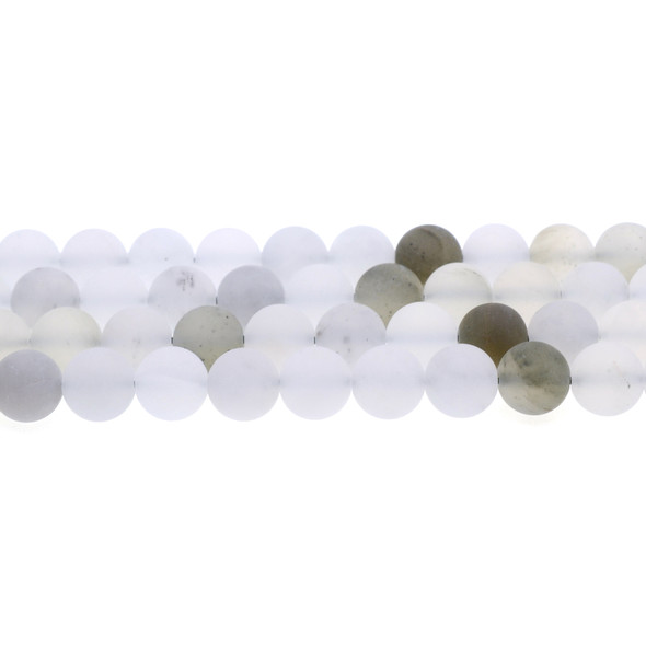 Green Ice Quartzite Round Frosted 10mm - Loose Beads