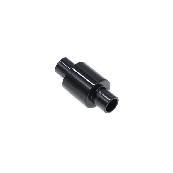 Stainless Steel - Tube in Tube Magnetic Leather Clasp (3.0mm Hole) Black Rhodium Plated - 2/Pack