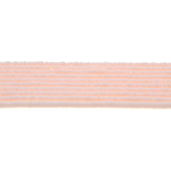 Fimo Polymer Clay Heishi Spacers 4mm Soft Pink - Sold per 4 Strands
