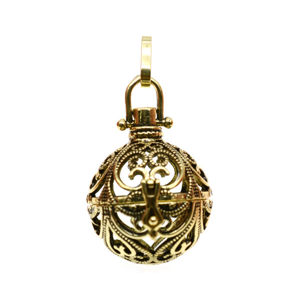 Pattern Aromatherapy Locket 26mm x 49mm - Antique Brass Color (2/Pack)