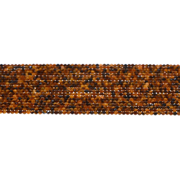 Tiger Eye Round Faceted Diamond Cut 2mm - Loose Beads