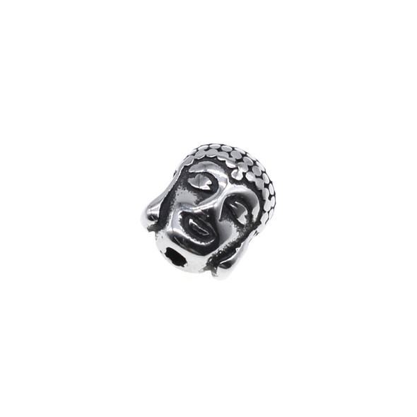 Stainless Steel Cast - Double Sided Buddha Head Bead 9x11.7x7mm (Pack of 2)