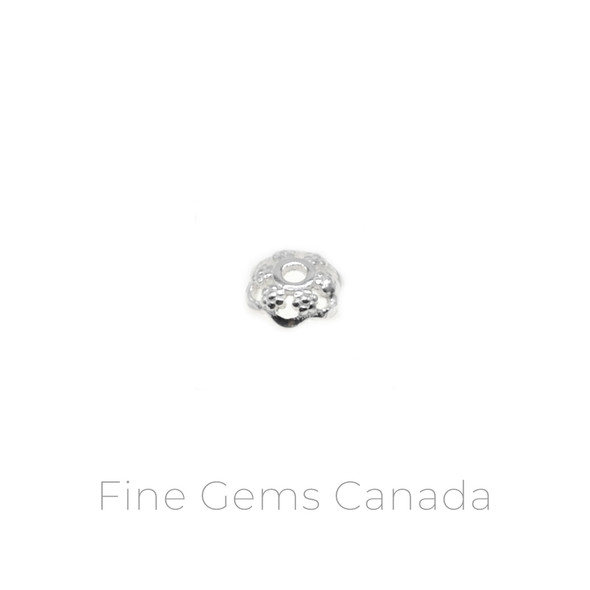 Bead Cap (6mm) - 20/pack - 925 Sterling Silver