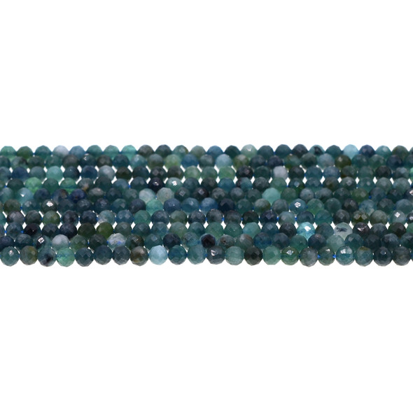 Blue Tourmaline Round Faceted Diamond Cut 4mm - Loose Beads